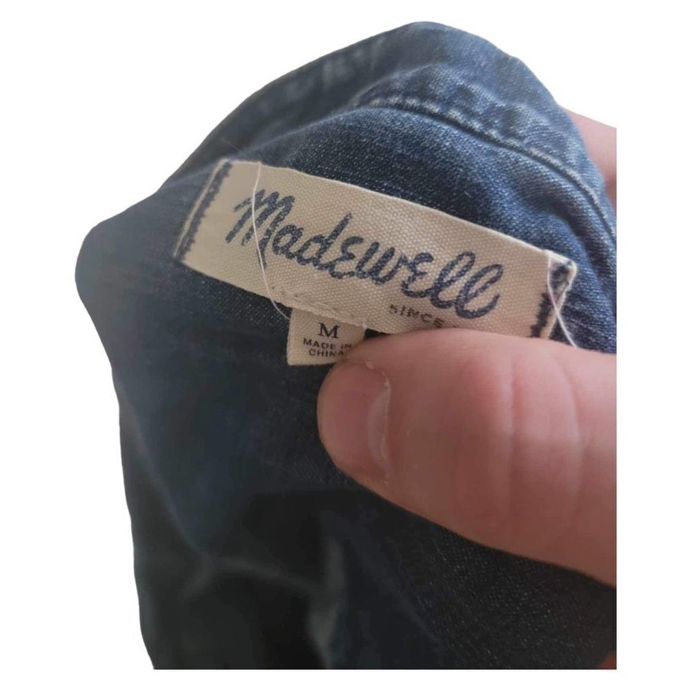 Madewell Women's Blue Denim Midi Dress with Pockets, Long Sleeve, Size M - Picture 3 of 3
